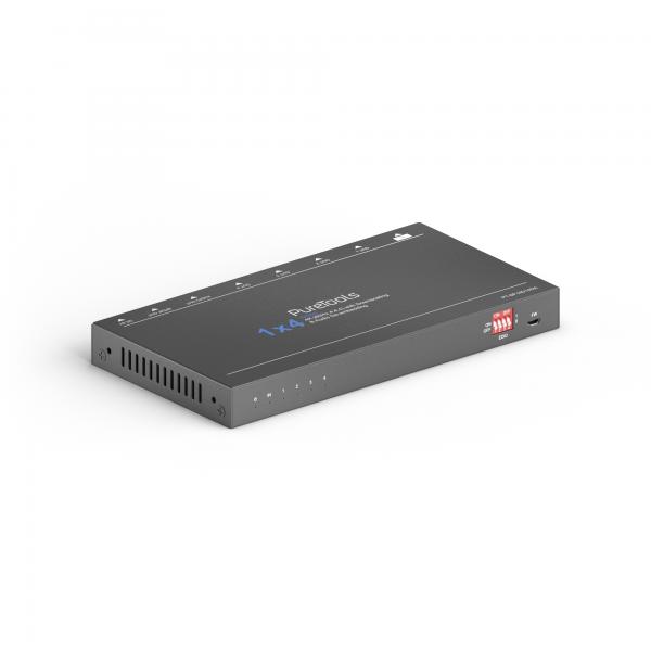 4K 18Gbps HDMI Splitter mit Scaler und Audioauskopplung PT-SP-HD14DA