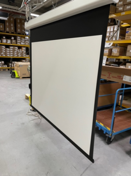 WS S NewSlim-Messe 4:3 160x120cm, bianco Ice; schw. Rand